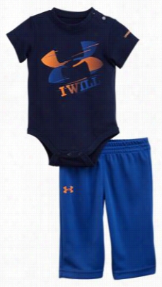 Under Armour I Will Bdysuit And Pants Set Foor Baby Boys - Royal - 3-6 Months