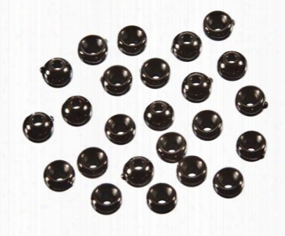 Whi Te Rier Fly Shop Ppainted Brass Beads  - Black - 1/8