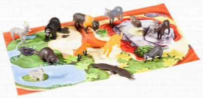 Wild Republif Nature Tubbe Of North American Animal Figurines With Playm At