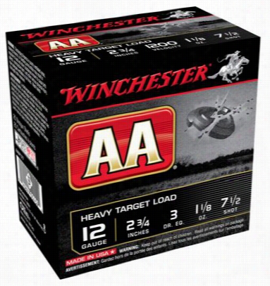 Winchester Aa Heavy Targ Et Loads Sotshells - 12 Measure - #7.5 Shot - 250 Rounds
