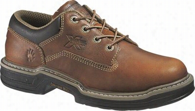 Wolverine Raider Mltishox Outline Welt Oxford Work Shoes - Broqn - 7 M