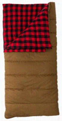 -20 Oversized Duckcloth Sleeping Bag - Tan/buffalo Plaid