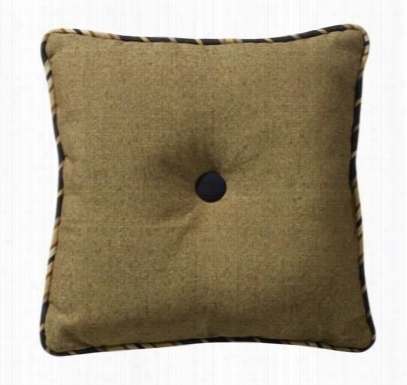 Ashbury Collection Burlap Tufted Accent Pillow