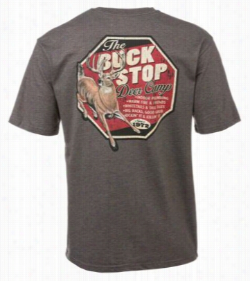 Buck Stop T-shirt For Men - Charcoal - S