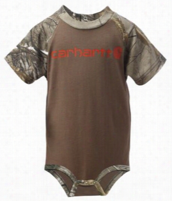 Carhartt Camo Rag Lan Bodysuit In Quest Of Baby Boys - Brown/realtree Xtra - 6 Monnths