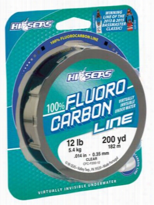 Hi-seas 100% Fluorocarbon Line - Clear - 6 Lb./0.28mm