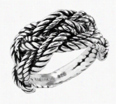 Kabana Sterlin Gsilver Carrick Bend Knoot Ring For Ladies - 6.5