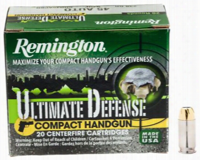 Remington Ultimate D Efensec Ompact Handgun Ammo - .380 Automatic Colt Pistol - 102 Grain