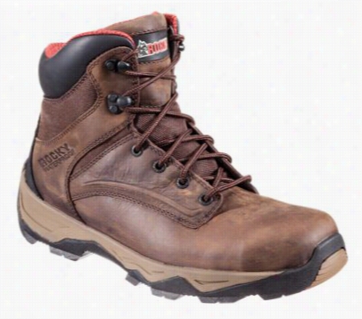 Rocky Retractio N 6' Waterproof Steel T Oe Work Boots For Men - Brown - 11 W