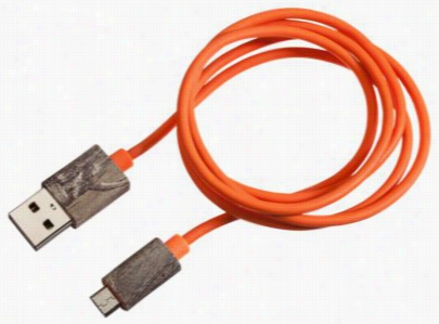 Scoschw Sleeksync Charge Nd Sync Cable For Micro Usb Devices - Realtree Xtra/blaze Orange
