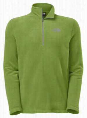 The North Face Tka 100 Glacier 1/4-zip Pullover For Men - Adder Green - L