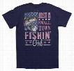 Small Town Fishin' Girl for Ladies - Short Sleeve - Navy - XL