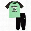 Under Armour Born to Lead Raglan Shirt and Pants Set for Babies - Laser Green - 12 Months