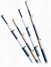 Tigress Teelescoping Fiberglass Outrigger Pole - White/blue -pair