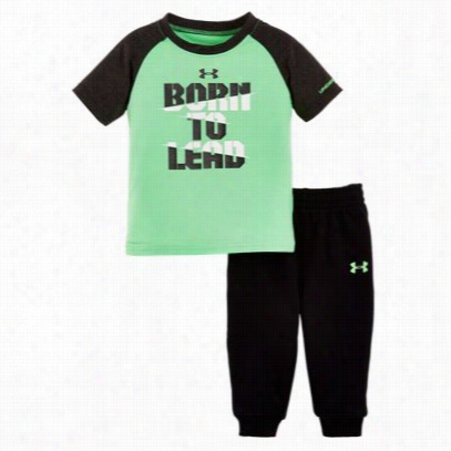 Under Armur Bor Nto Lead Raglan Shhirt And Pants Concrete For Babies - Laser Green - 12 Months