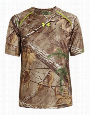 Under Armour Scsnt Control Evohg Crew For Youth - Short Sleeve - Realtree Xtra - M