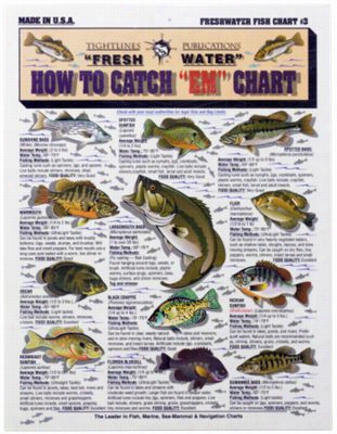 Waterproof Fishing Charts - How To Catch Em Chart - Freshwater #3