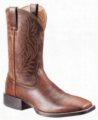 Ariat Spport  Western Wide Square Ttoe Western Bots For Meen - Fiddle Brownn/powder Brown - 10 M