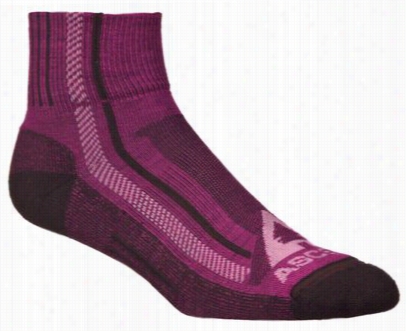 Ascend Iker Quarter Socks For Ladies  - Cranberry - L