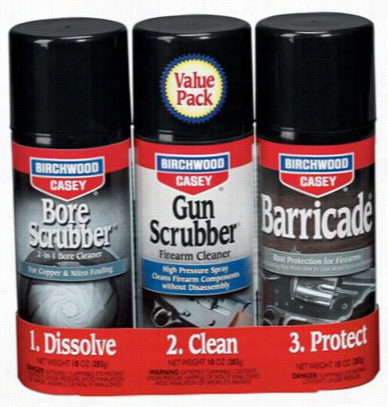 Birchwood Casey 1-2-3 Aerosol Gun Cleaning Products Value Pack