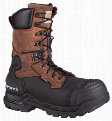 Carhartt 10' Safety Toe Waterproof Insulated Pac Boots For Men - Brown/black - 11.5 M