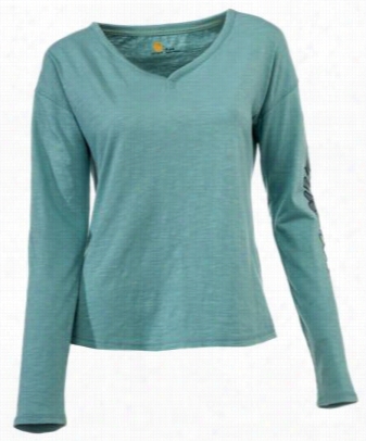 Carhartt Leawood  V-neck T-shirt For Ladies - Coastline - M