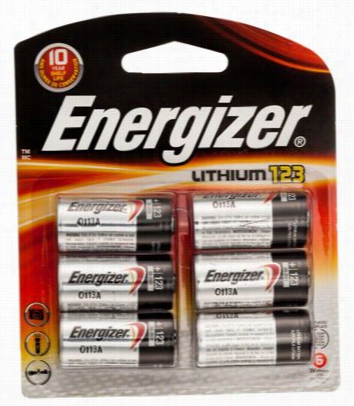 Energizer 123 3v Lithium Batteries - 6-pack