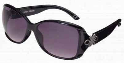 Foster Grant Sublime Sunglasses For Ladies - Shiny Black/smoke Double Grade