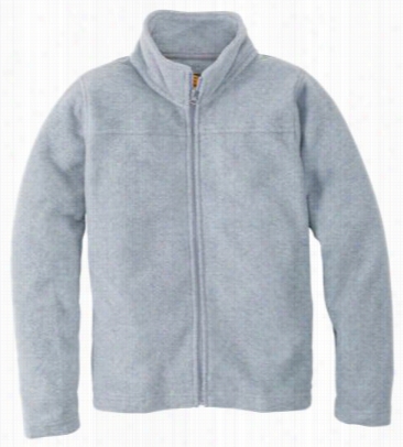 Full-zip Fleece Jacket For Kids - Heather Gray - Xl
