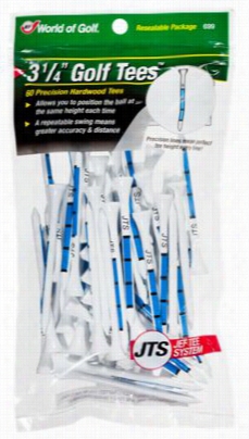 Height Control Golf Tees - 60-pcak - 3/4" - White