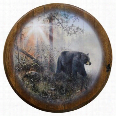 Promootional Forest Products Barrel Head - Shadow In The Mist By Jim Hansel