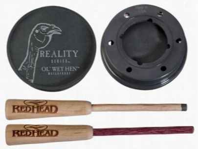 Redhead Reality Seroes Ol' Wet Hen Friction Turkey Call - Slate Over Glass - Dark Gray