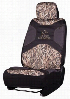 Stamp Automotive Ducks Unlimited Low-back Camo Place Cover - Mossy Oak Shadow Grass Blades