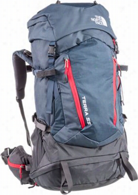The North Face Tsrrra 55 Backpack For Youth - Conquer Blue/fiery Red
