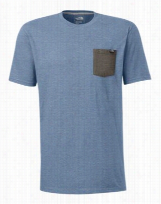 The North Face Tested And Proven Pocket T-shirt For Men - Faded Denim Heather/weimaraner - L