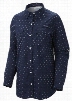 Columbia Super Bonehead II Long Sleeve Shirt for Ladies - Collegiate Navy Polka Dot - L