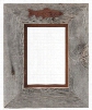 Fish 1-Image Barnwood Picture Frame with Rusted Metal Mat - 5" x 7" Portrait