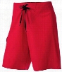 Solid Stretch Board Shorts for Men - Red - M