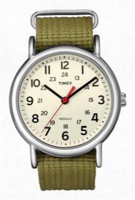 Timex Weekender Slip T Hru Watch - Olive Strap