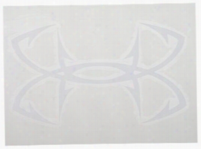 U Nder Armour 6' Fiishook  Logo Flat Vinyl Decal - White