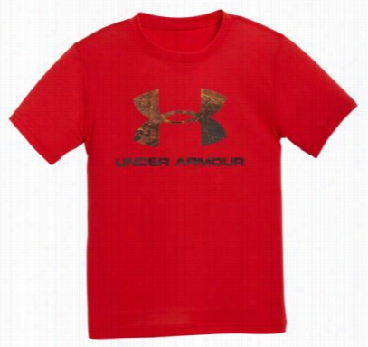 Under Armour Hunt Big Logo T-shirt For Toddler - Risk Red/realtree Xtra - 2t