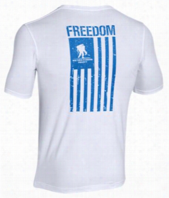 Under Armour Wwp Freedom Flag Ss T-shirt Fr Mmen - White - L