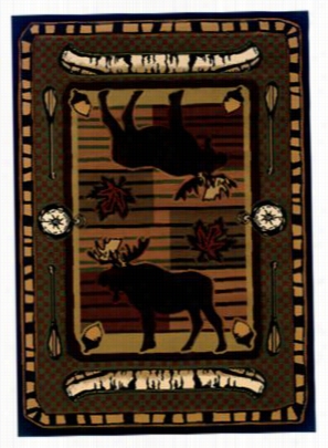 Wildlife-themed Area Rugs - Wilderness Stream - 1'10"x2'7