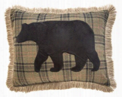 Bob Timberlake Abbott's Creek  Collection Blaxk Bear Throw Pillow