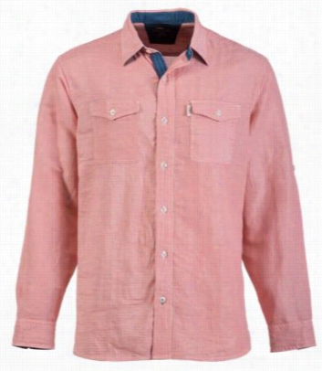 Bob Timberlake Roll-sleeve Strpe Shirt For Me - Russet - L