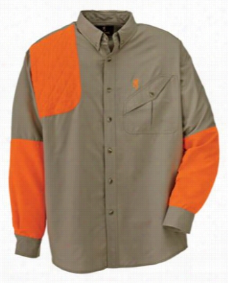 Browning Cross Country Uppland Shirt For Men - Long Sleeve - Kha Ki/blaze - M