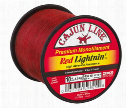 Cajun Liine Cajun Red Lightnin' Monof Ilament Line - 1/4-lb. Spool - 12 Lb