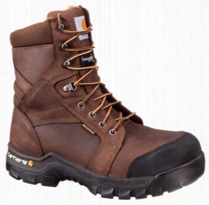 Carhartt 8' Rugged Flex Insuated Wateprroof Safety Toe Work Boots For Men - Btown - 12m