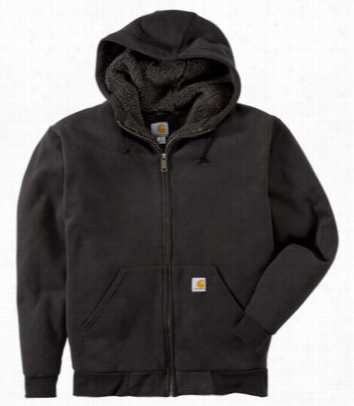 Carharttt Brushed Fleece Hooded Sweatshirt For Men - Black - M