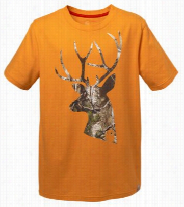 Carhartt Camo D Ewr Head T-shirt For Kids - Gold/realtree Xtra - 4